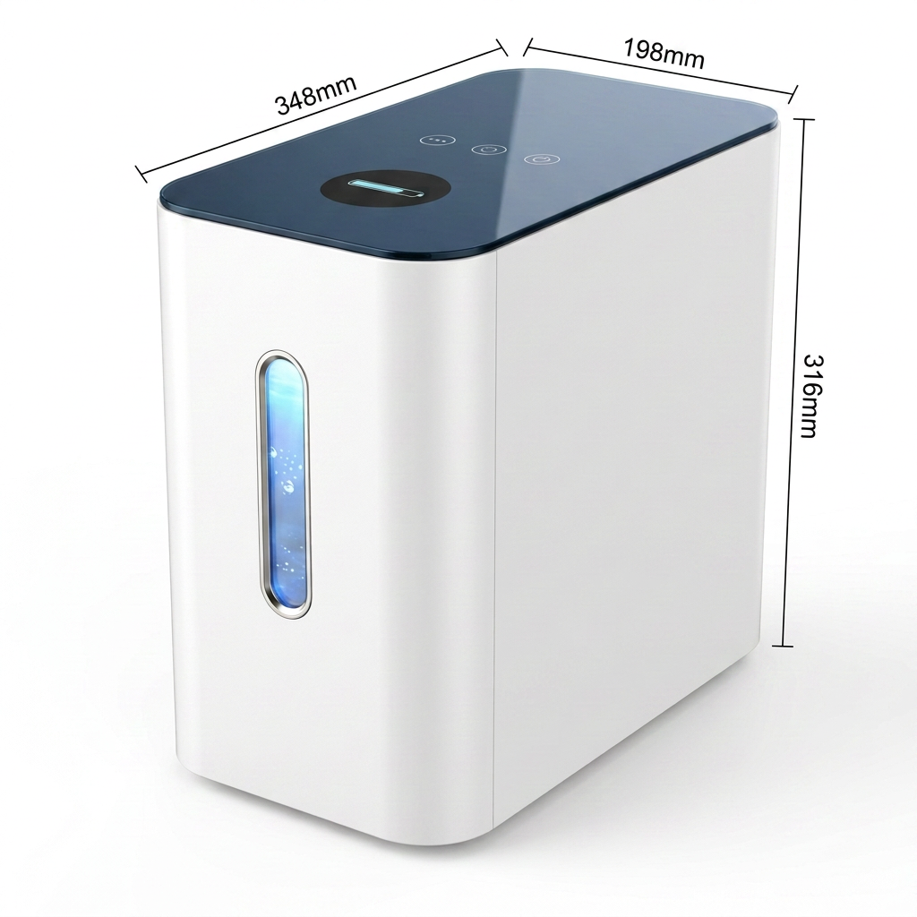 P58 Hydrogen Inhaler — dimensions